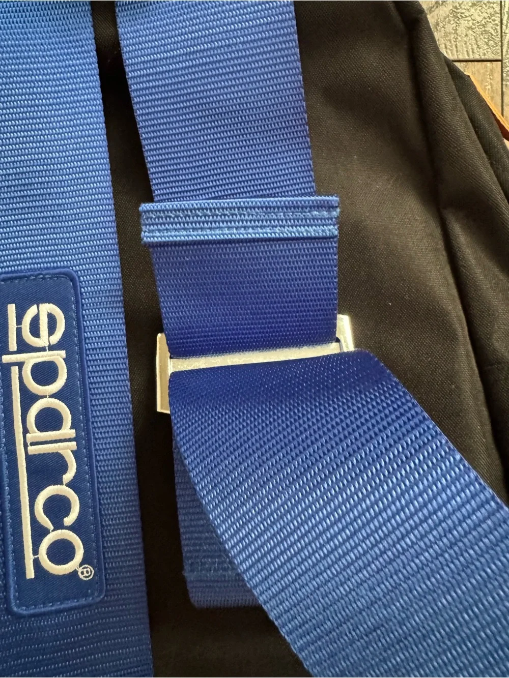JDM Bride Gradation Racing Seat Cloth Backpack with Blue Harness Straps New